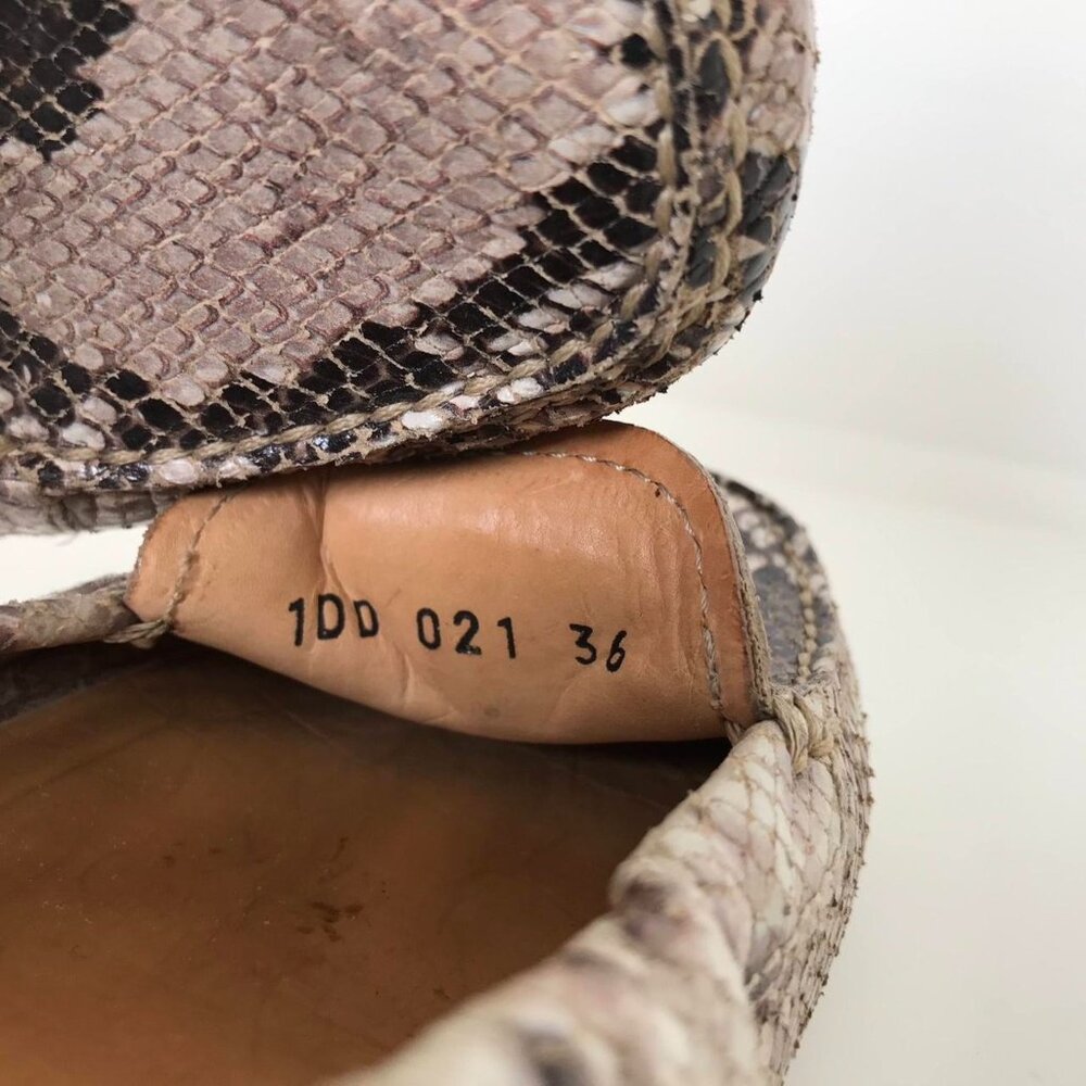 Prada Python Snake Embossed Scrunch Moccasin Loaf… - image 3